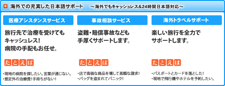 海外での充実した日本語サポート